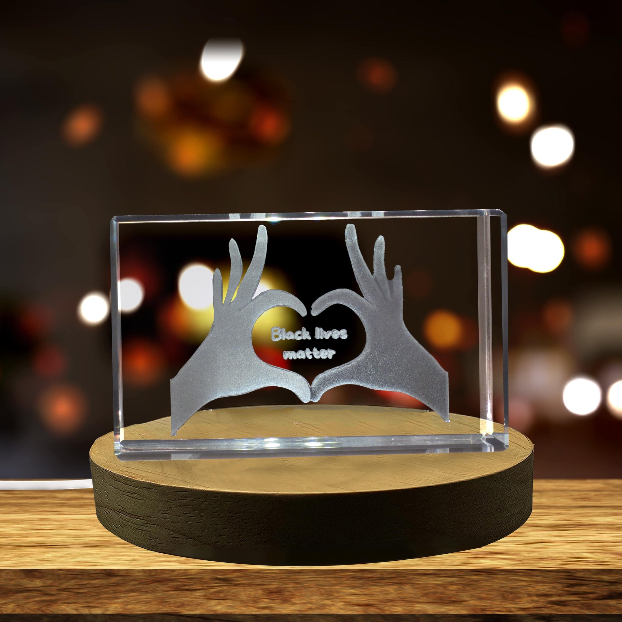 High-Quality Photo Printing & Personalized Gifts - Black Lives Matter Human Rights 3D Engraved Crystal 3D Engraved Crystal Keepsake/Gift/Decor/Collectible/Souvenir | FreezePIX