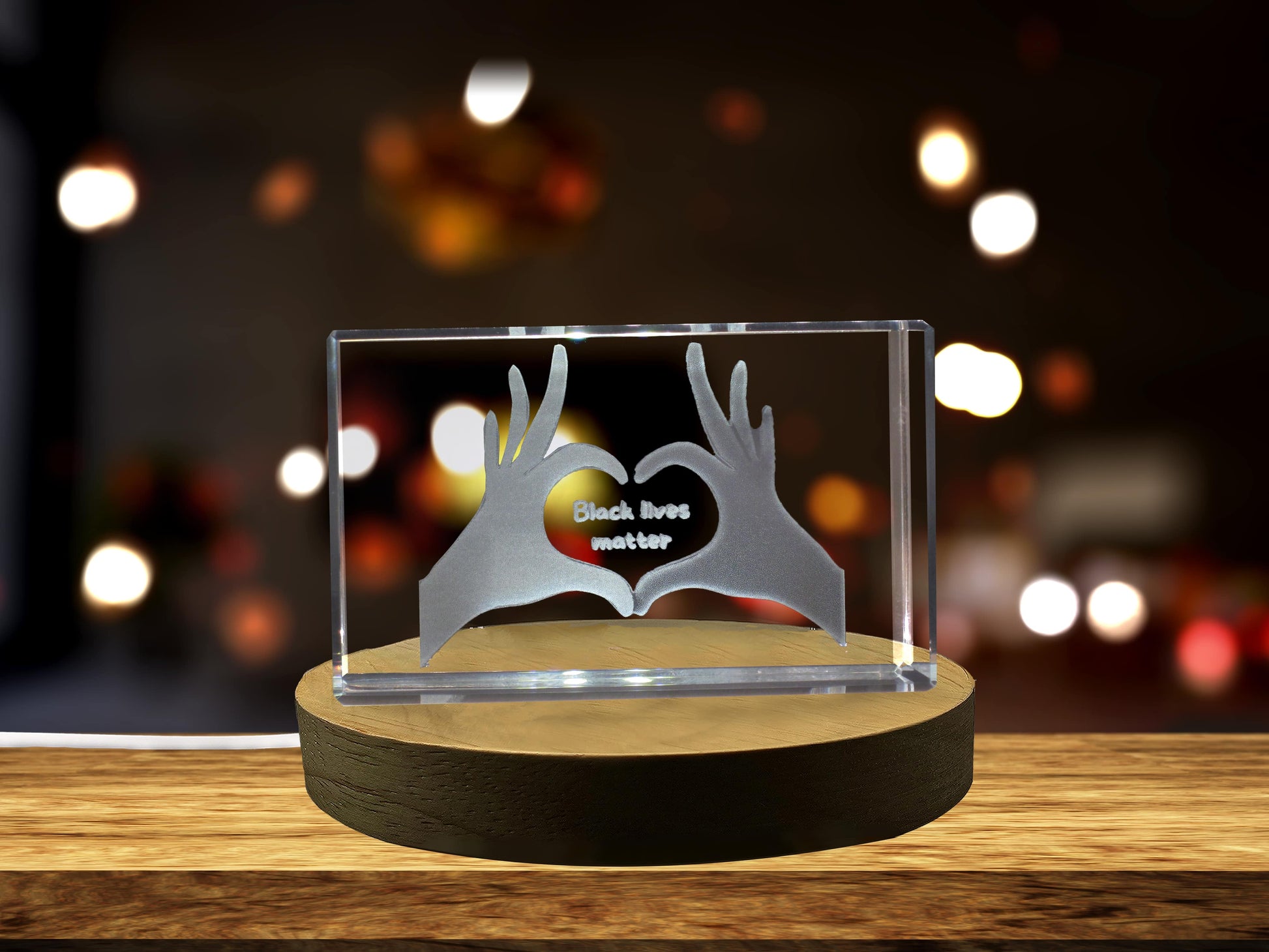 High-Quality Photo Printing & Personalized Gifts - Black Lives Matter Human Rights 3D Engraved Crystal 3D Engraved Crystal Keepsake/Gift/Decor/Collectible/Souvenir | FreezePIX