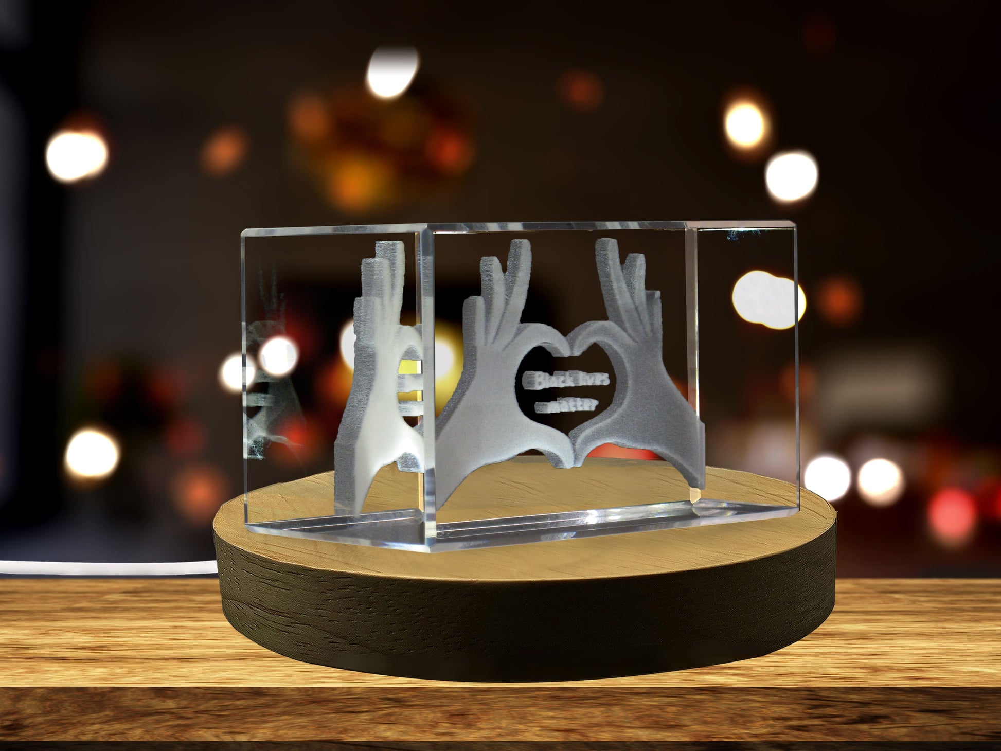 High-Quality Photo Printing & Personalized Gifts - Black Lives Matter Human Rights 3D Engraved Crystal 3D Engraved Crystal Keepsake/Gift/Decor/Collectible/Souvenir | FreezePIX