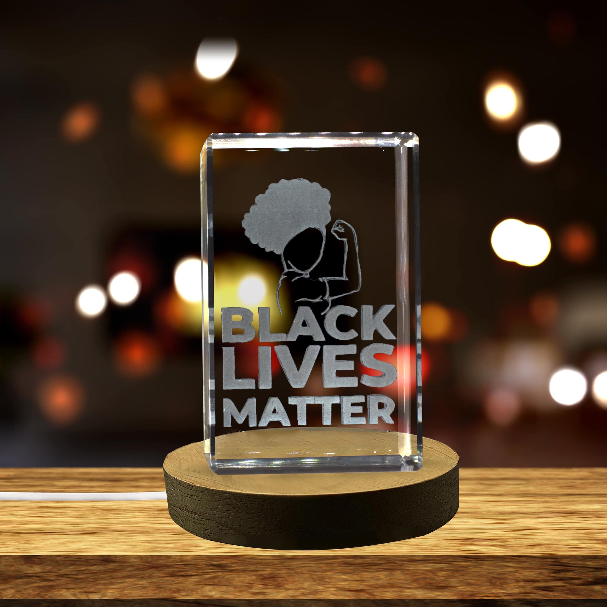 High-Quality Photo Printing & Personalized Gifts - The Fight against Racism 3D Engraved Crystal 3D Engraved Crystal Keepsake/Gift/Decor/Collectible/Souvenir | FreezePIX