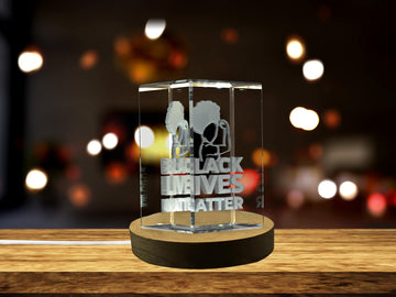 The Fight against Racism 3D Engraved Crystal 3D Engraved Crystal Keepsake/Gift/Decor/Collectible/Souvenir