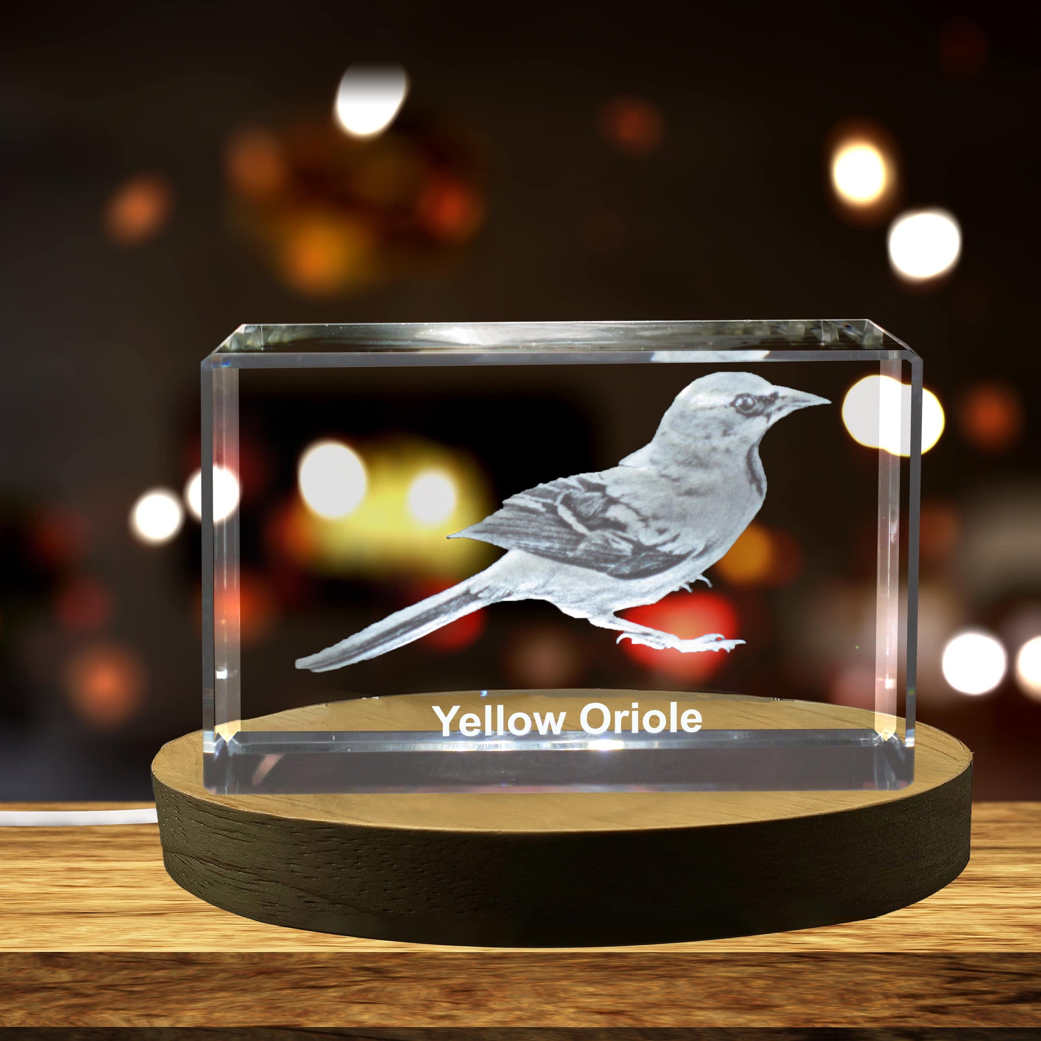 High-Quality Photo Printing & Personalized Gifts - Yellow Oriole 3D Engraved Crystal 3D Engraved Crystal Keepsake/Gift/Decor/Collectible/Souvenir | FreezePIX
