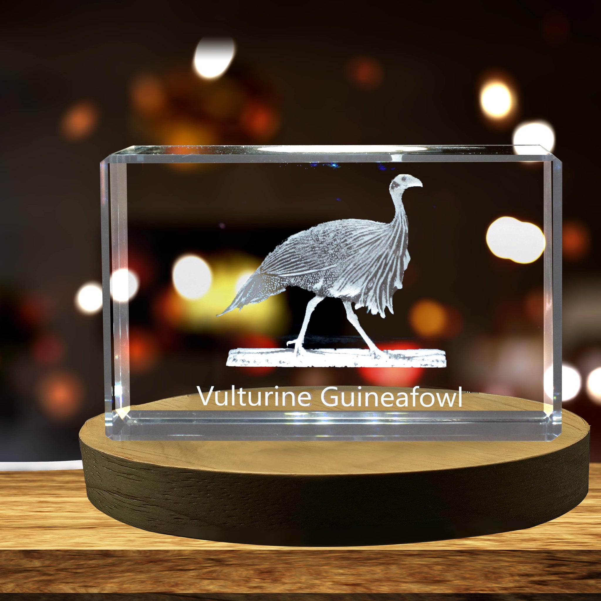 High-Quality Photo Printing & Personalized Gifts - Vulturine Guineafowl 3D Engraved Crystal 3D Engraved Crystal Keepsake/Gift/Decor/Collectible/Souvenir | FreezePIX