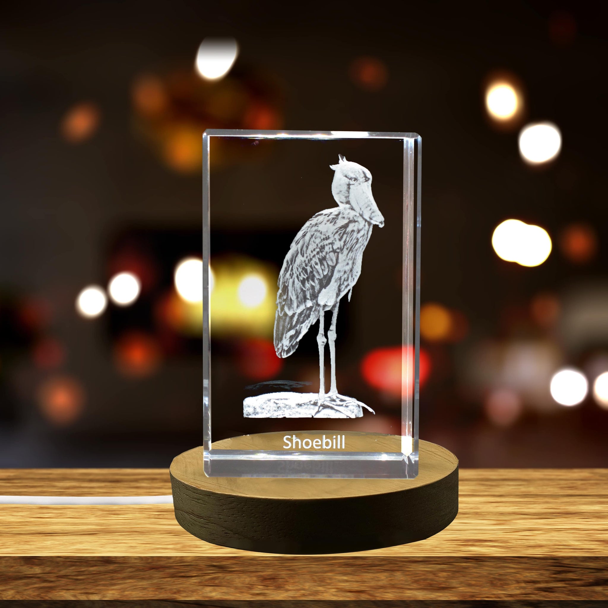 High-Quality Photo Printing & Personalized Gifts - Shoebill 3D Engraved Crystal 3D Engraved Crystal Keepsake/Gift/Decor/Collectible/Souvenir | FreezePIX