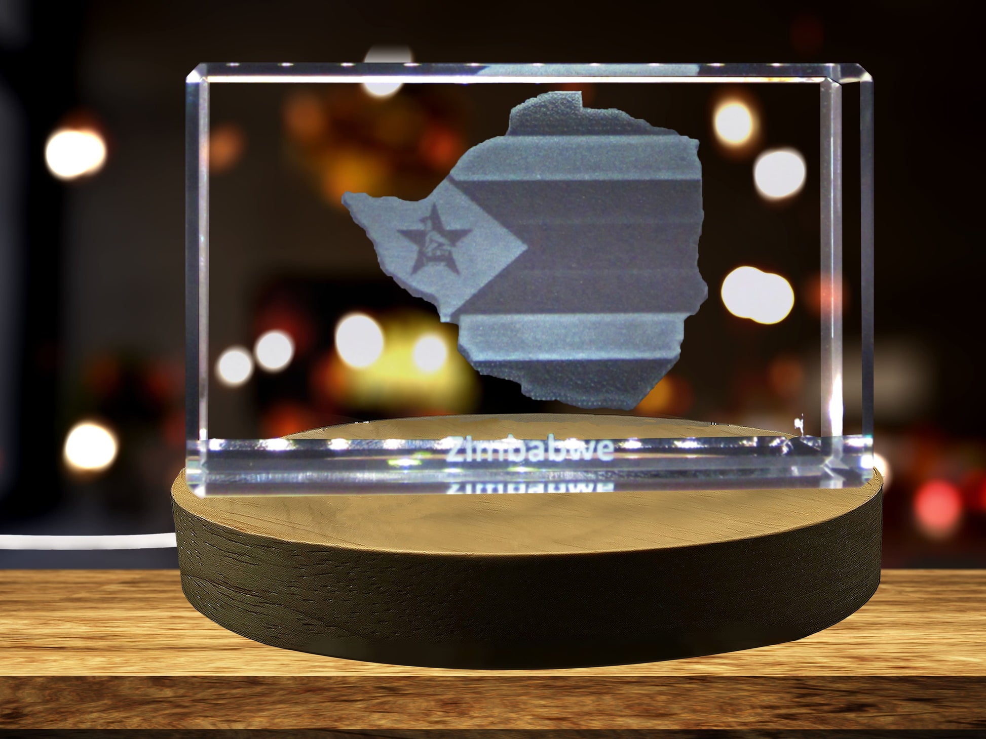 High-Quality Photo Printing & Personalized Gifts - Zimbabwe Crystal Collectible 3D Engraved Crystal 3D Engraved Crystal Keepsake/Gift/Decor/Collectible/Souvenir | FreezePIX