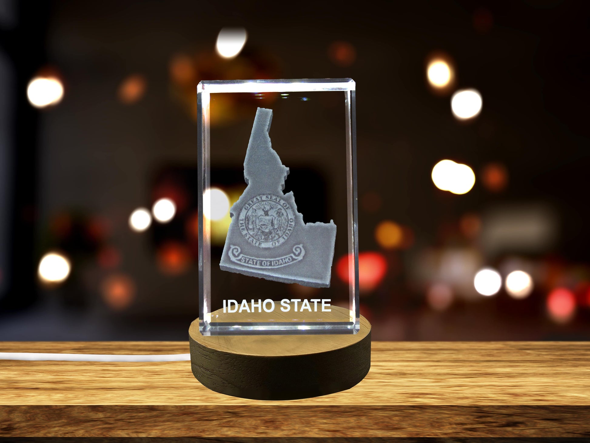 High-Quality Photo Printing & Personalized Gifts - Idaho 3D Engraved Crystal 3D Engraved Crystal Keepsake/Gift/Decor/Collectible/Souvenir | FreezePIX