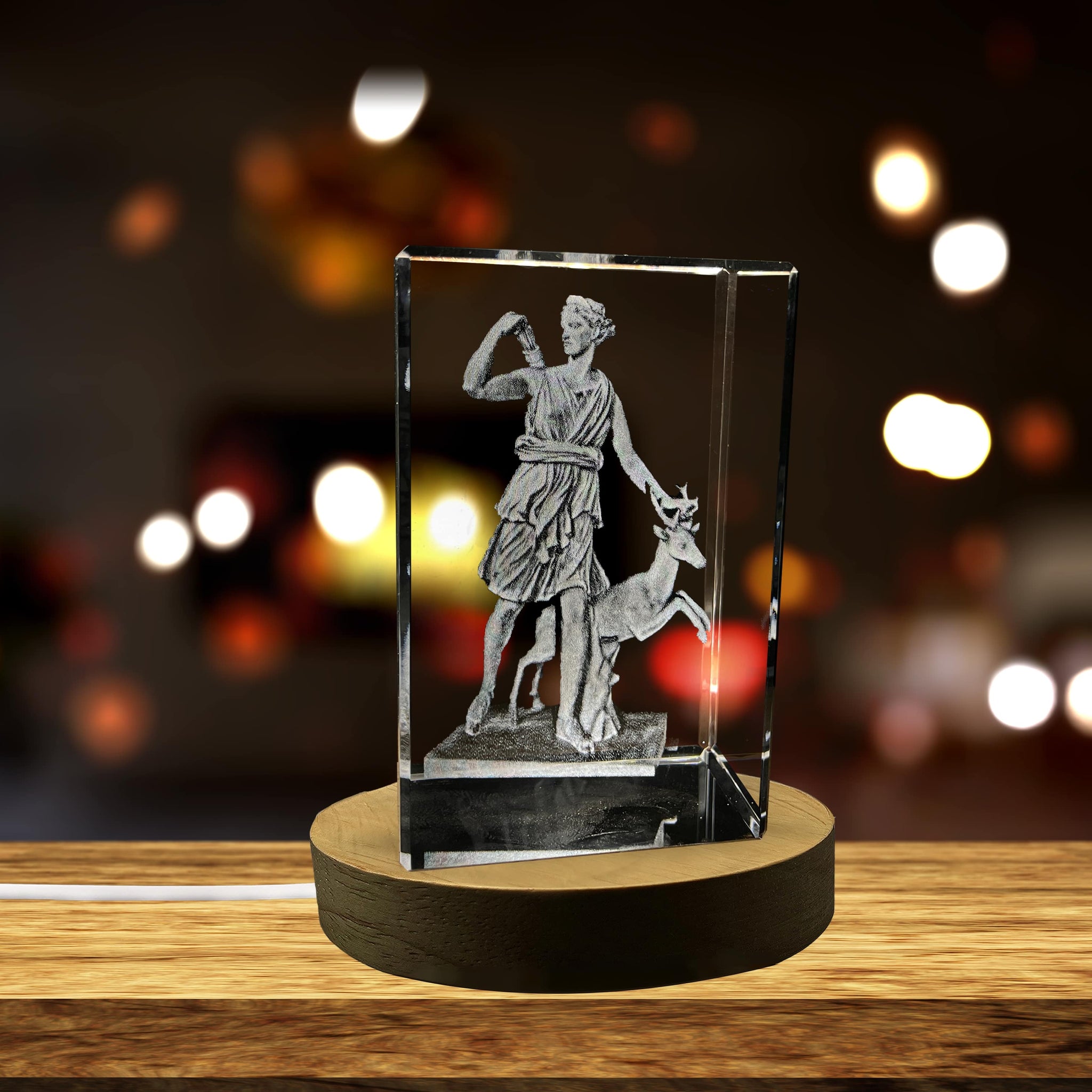 High-Quality Photo Printing & Personalized Gifts - Artemis 3D Engraved Crystal Keepsake/Gift/Decor/Collectible/Souvenir | FreezePIX