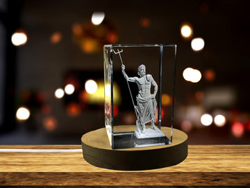 Poseidon-3D-Engraved-Crystal-Keepsake/Gift/Decor/Collectible/Souvenir