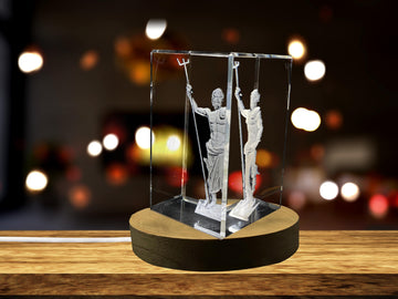 Poseidon-3D-Engraved-Crystal-Keepsake/Gift/Decor/Collectible/Souvenir