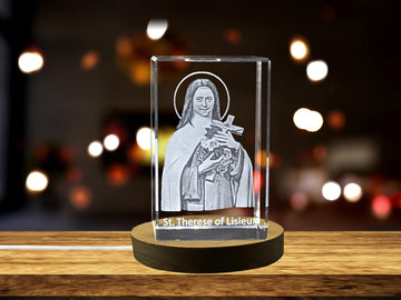 High-Quality Photo Printing & Personalized Gifts - St. Therese of Lisieux | Religious 3D Engraved Crystal | FreezePIX