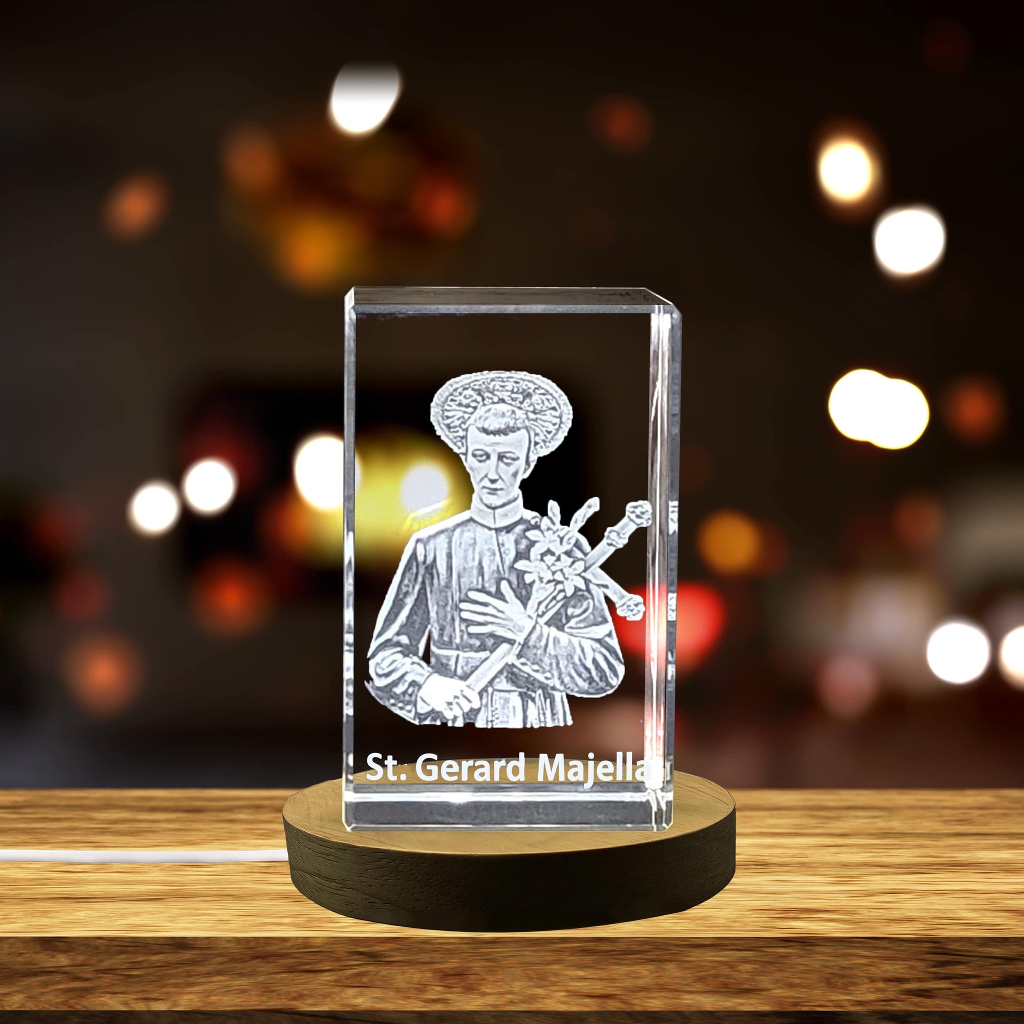 High-Quality Photo Printing & Personalized Gifts - St. Gerard Majella | Patron Saint of Expectant Mothers Gift | Religious 3D Engraved Crystal | FreezePIX