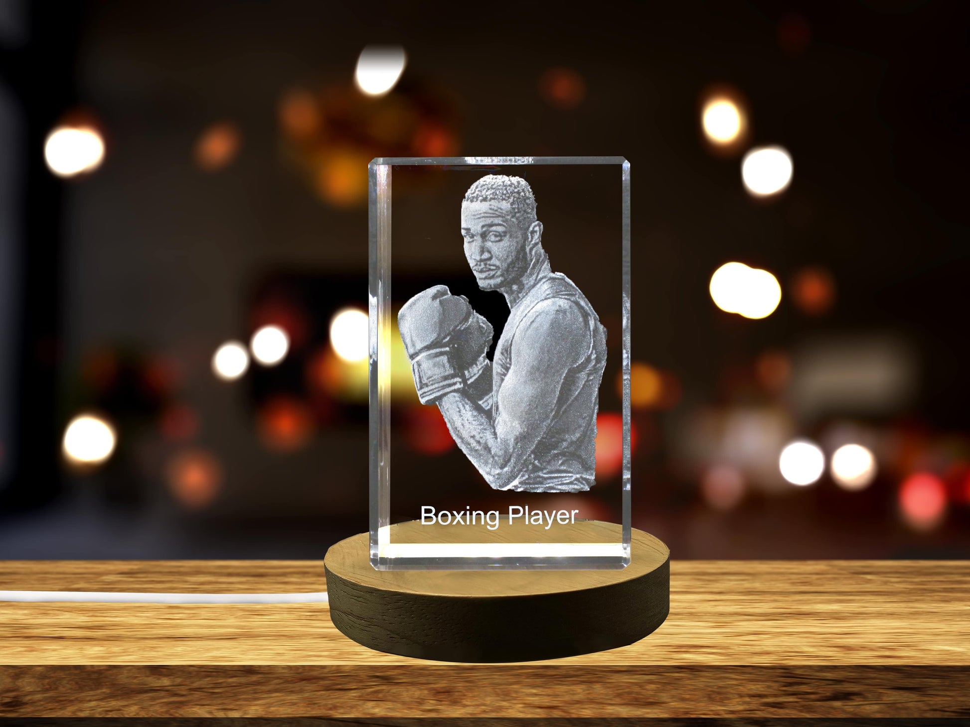 High-Quality Photo Printing & Personalized Gifts - Boxing Player 3D Engraved Crystal 3D Engraved Crystal Keepsake/Gift/Decor/Collectible/Souvenir | FreezePIX