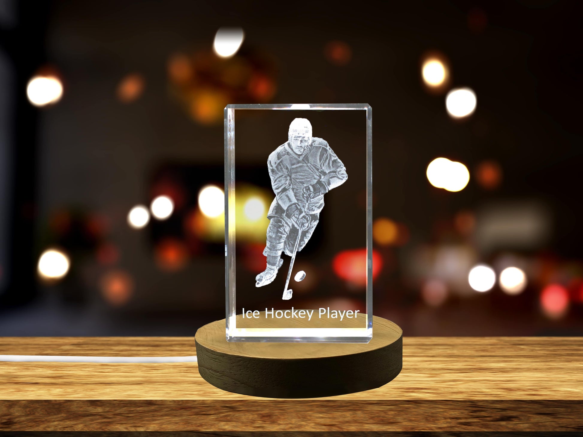 High-Quality Photo Printing & Personalized Gifts - Ice Hockey Player 3D Engraved Crystal 3D Engraved Crystal Keepsake/Gift/Decor/Collectible/Souvenir | FreezePIX