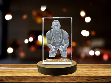 Wrestling Player 3D Engraved Crystal 3D Engraved Crystal Keepsake/Gift/Decor/Collectible/Souvenir