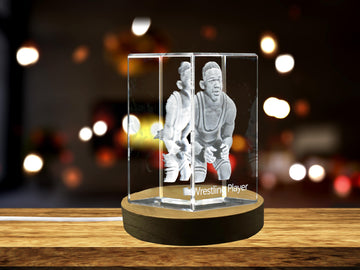 Wrestling Player 3D Engraved Crystal 3D Engraved Crystal Keepsake/Gift/Decor/Collectible/Souvenir