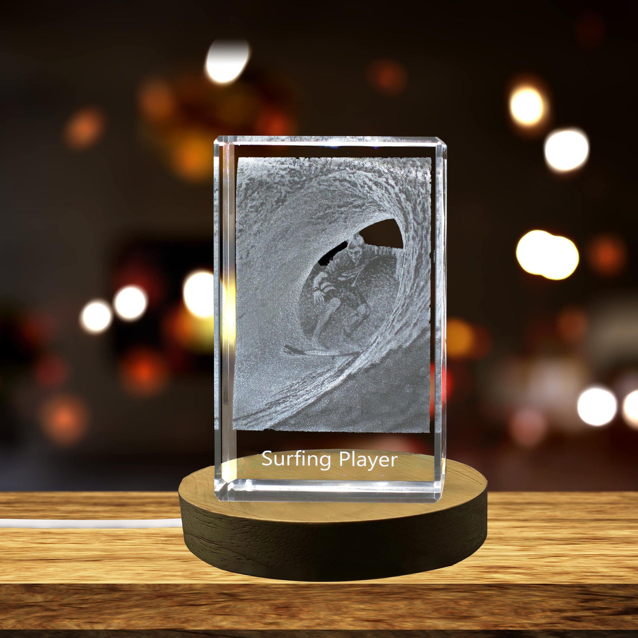 High-Quality Photo Printing & Personalized Gifts - Surfing Player 3D Engraved Crystal 3D Engraved Crystal Keepsake/Gift/Decor/Collectible/Souvenir | FreezePIX