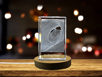High-Quality Photo Printing & Personalized Gifts - Surfing Player 3D Engraved Crystal 3D Engraved Crystal Keepsake/Gift/Decor/Collectible/Souvenir | FreezePIX