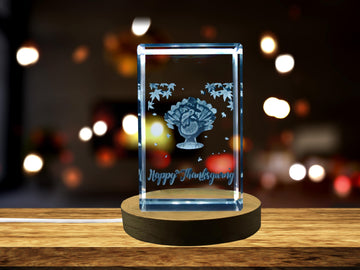 Thanksgiving 3D Engraved Crystal 3D Engraved Crystal Keepsake/Gift/Decor/Collectible/Souvenir
