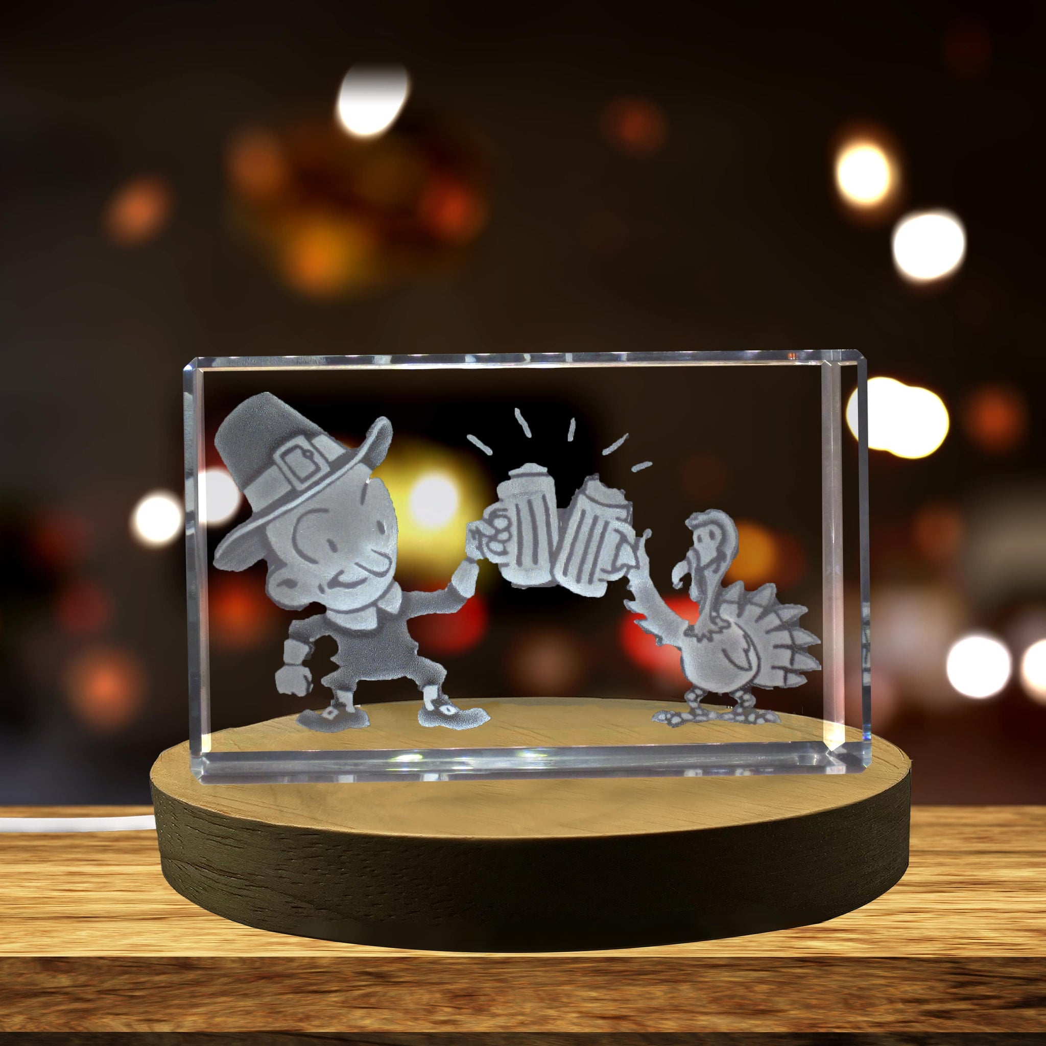 High-Quality Photo Printing & Personalized Gifts - Thanksgiving 11 3D Engraved Crystal 3D Engraved Crystal Keepsake/Gift/Decor/Collectible/Souvenir | FreezePIX