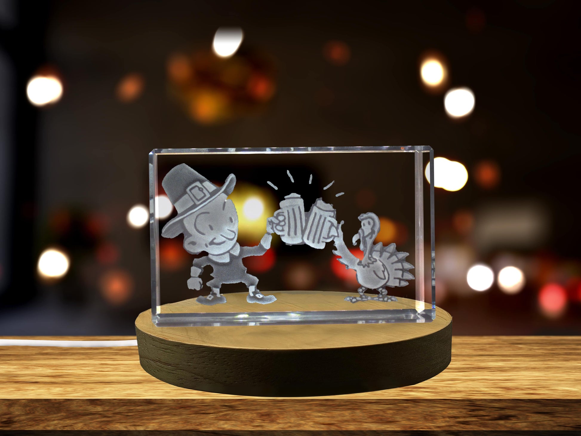 High-Quality Photo Printing & Personalized Gifts - Thanksgiving 11 3D Engraved Crystal 3D Engraved Crystal Keepsake/Gift/Decor/Collectible/Souvenir | FreezePIX