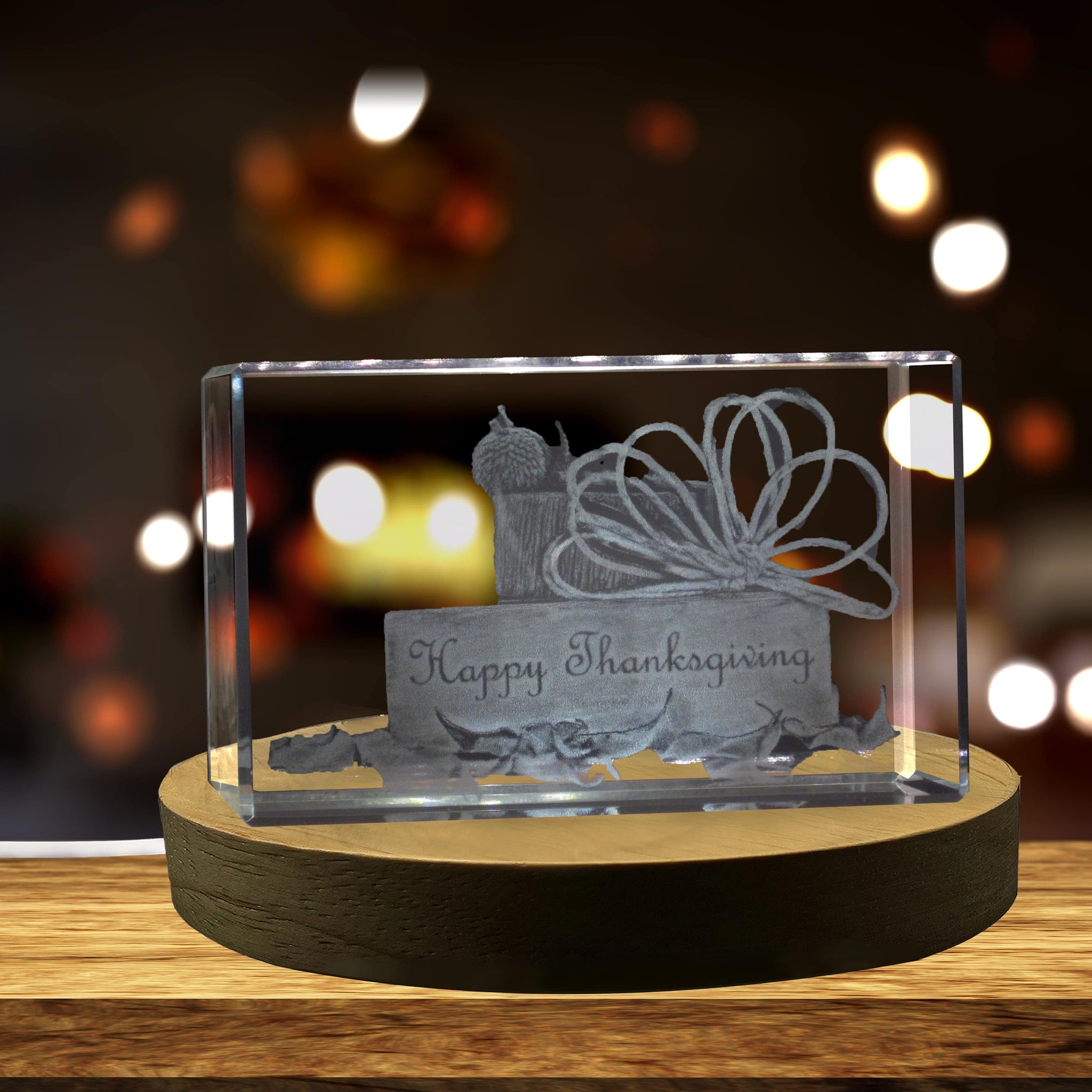 High-Quality Photo Printing & Personalized Gifts - Thanksgiving 12 3D Engraved Crystal 3D Engraved Crystal Keepsake/Gift/Decor/Collectible/Souvenir | FreezePIX