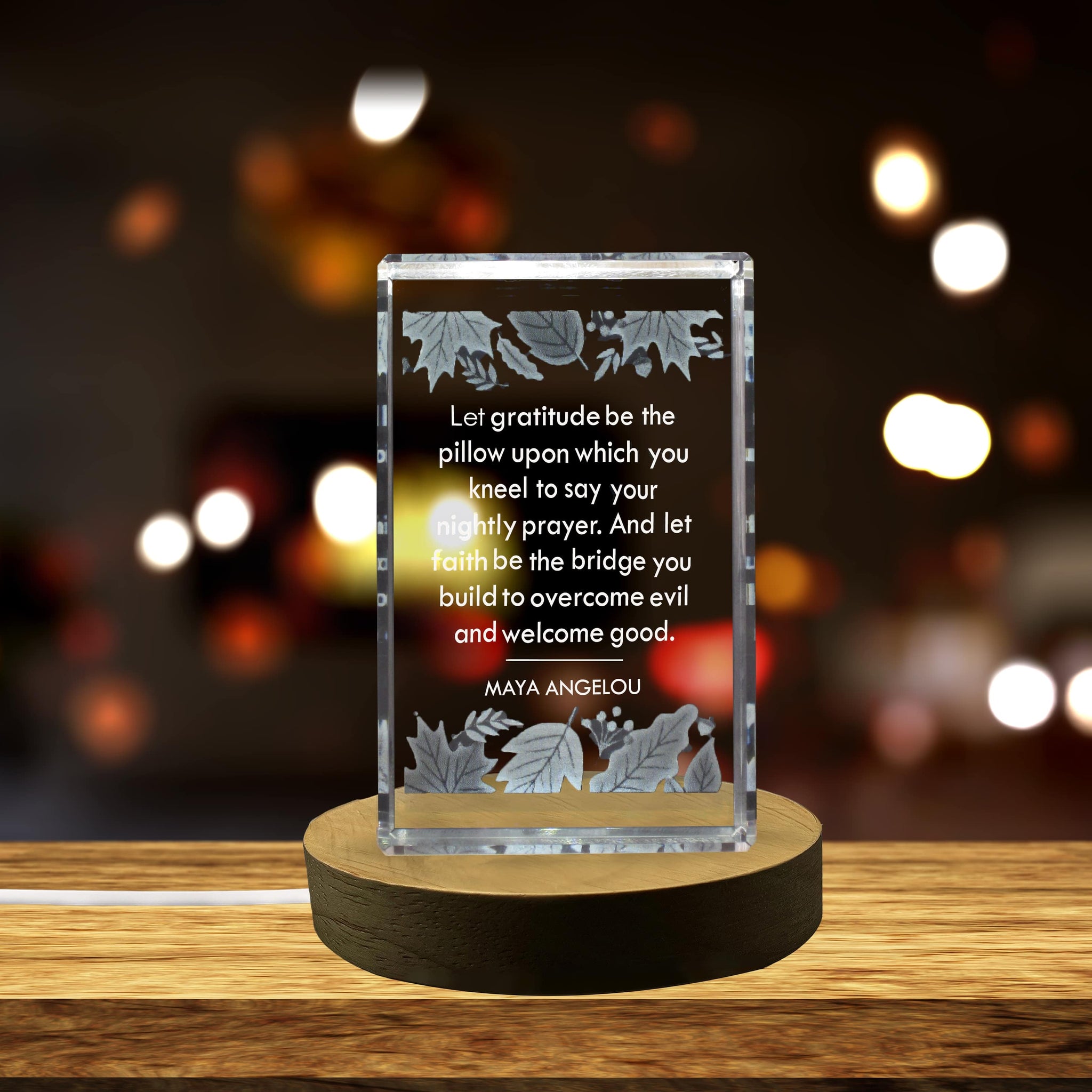 High-Quality Photo Printing & Personalized Gifts - Thanksgiving 13 3D Engraved Crystal 3D Engraved Crystal Keepsake/Gift/Decor/Collectible/Souvenir | FreezePIX
