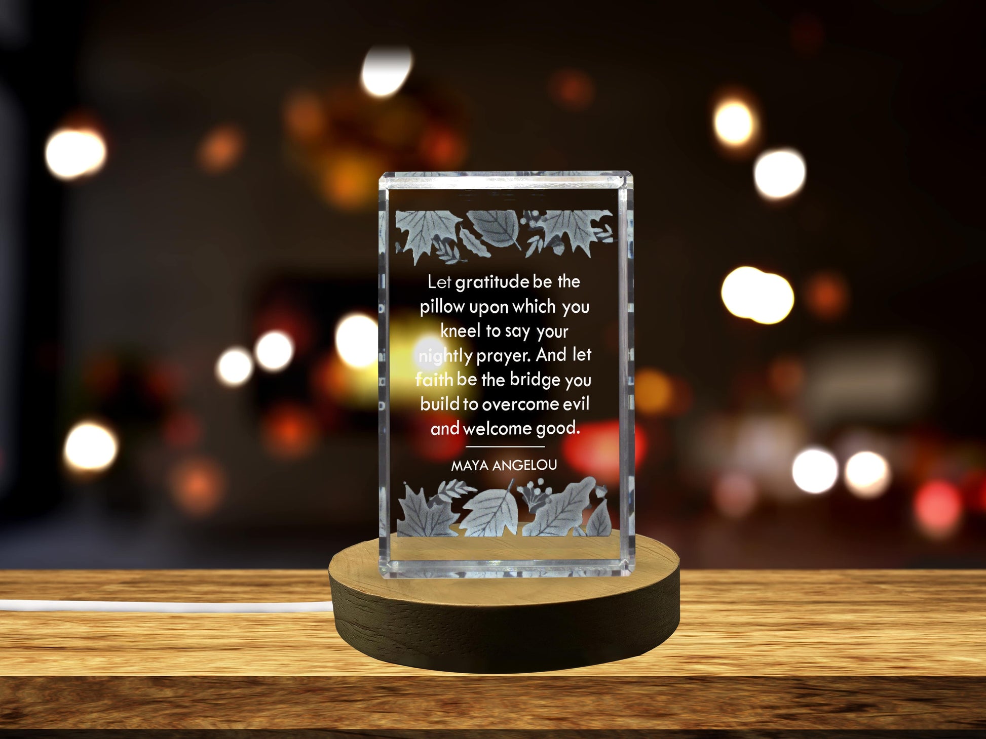 High-Quality Photo Printing & Personalized Gifts - Thanksgiving 13 3D Engraved Crystal 3D Engraved Crystal Keepsake/Gift/Decor/Collectible/Souvenir | FreezePIX