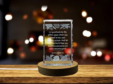 Thanksgiving 13 3D Engraved Crystal 3D Engraved Crystal Keepsake/Gift/Decor/Collectible/Souvenir