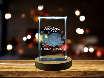Thanksgiving 3D Engraved Crystal 3D Engraved Crystal Keepsake/Gift/Decor/Collectible/Souvenir