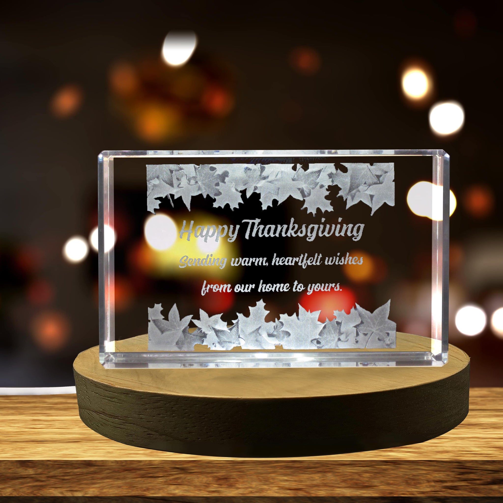 High-Quality Photo Printing & Personalized Gifts - Thanksgiving 6 3D Engraved Crystal 3D Engraved Crystal Keepsake/Gift/Decor/Collectible/Souvenir | FreezePIX