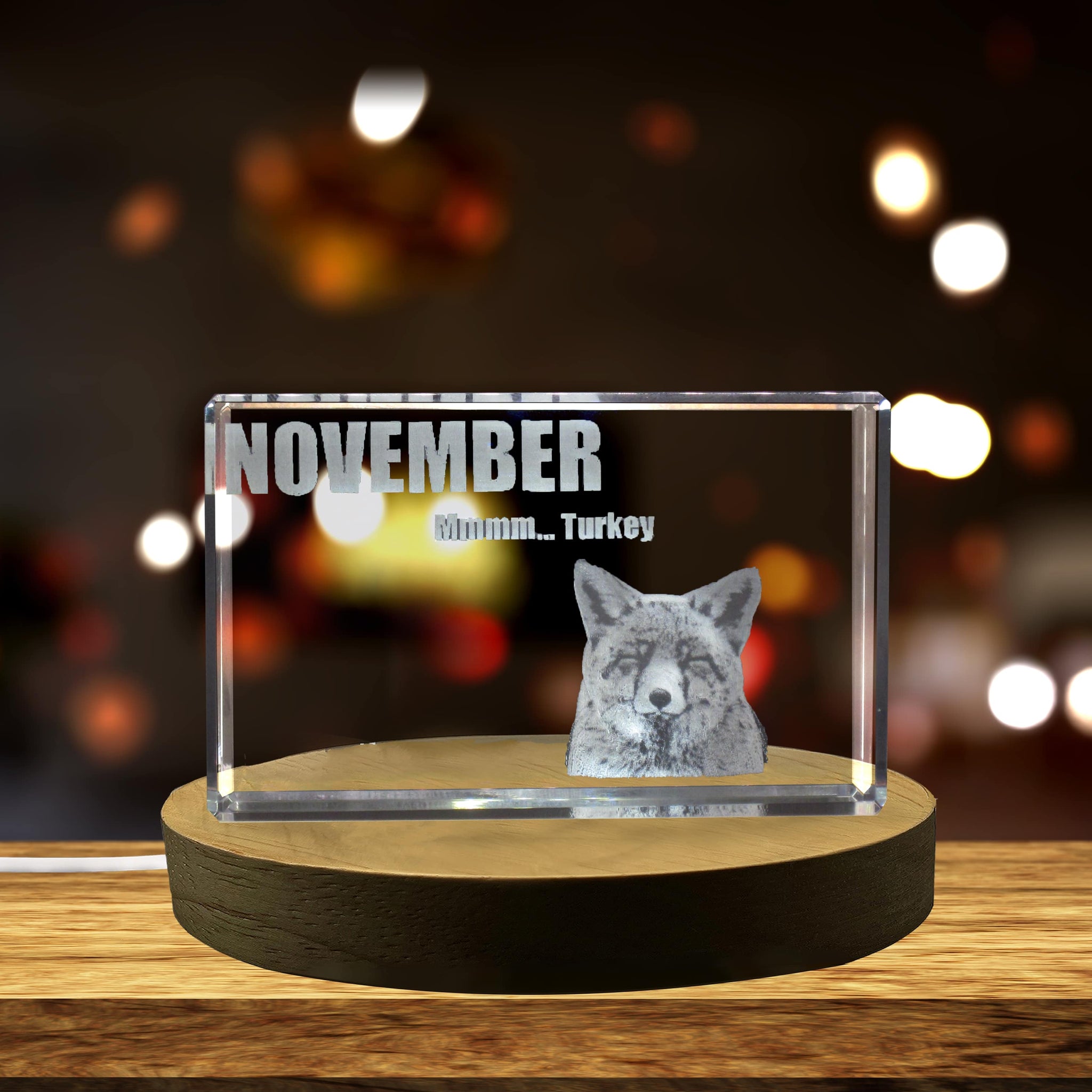 High-Quality Photo Printing & Personalized Gifts - Thanksgiving 8 3D Engraved Crystal 3D Engraved Crystal Keepsake/Gift/Decor/Collectible/Souvenir | FreezePIX