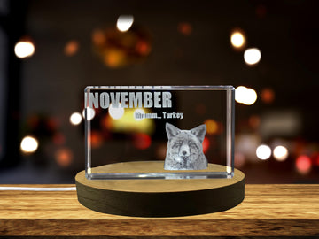 Thanksgiving 8 3D Engraved Crystal 3D Engraved Crystal Keepsake/Gift/Decor/Collectible/Souvenir
