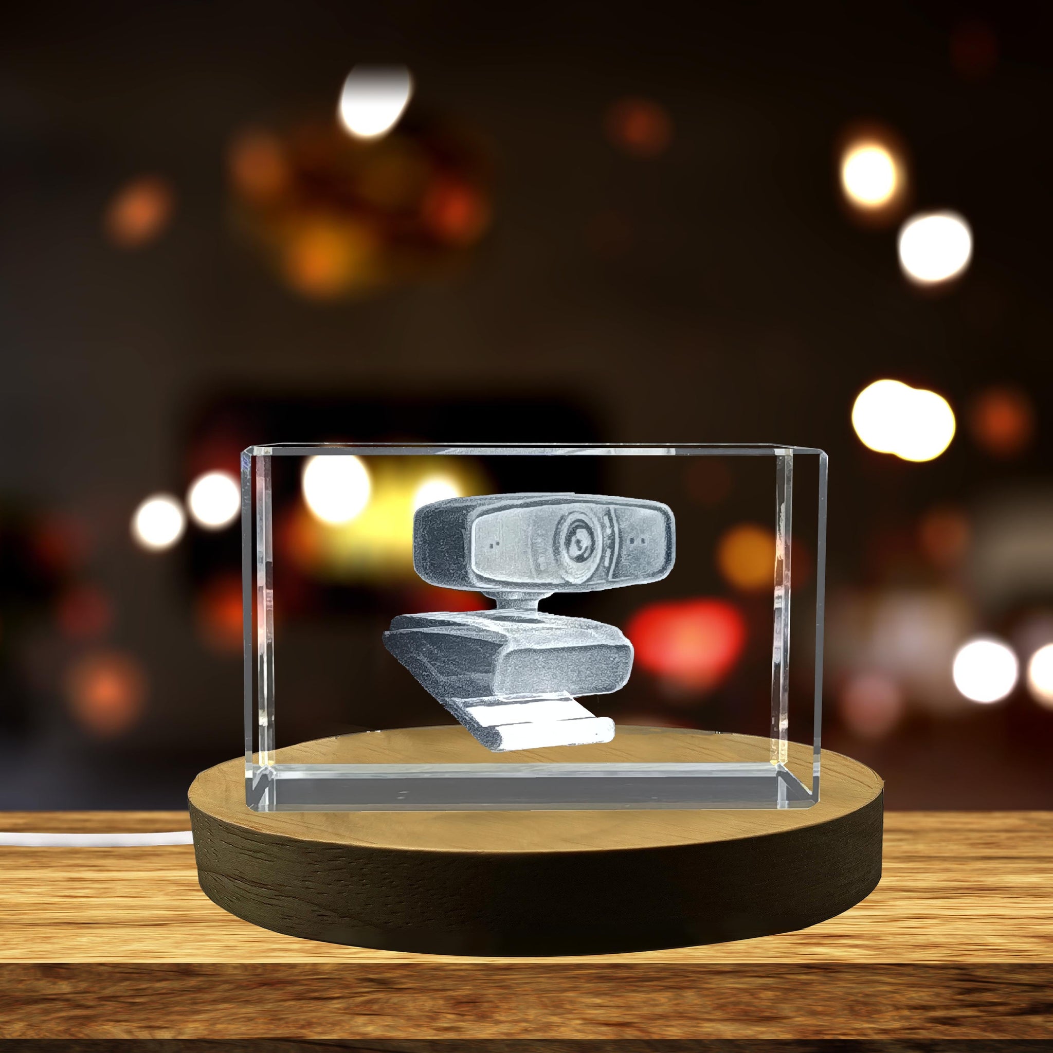 High-Quality Photo Printing & Personalized Gifts - Webcam | Technology Collection 3D Engraved Crystal | FreezePIX
