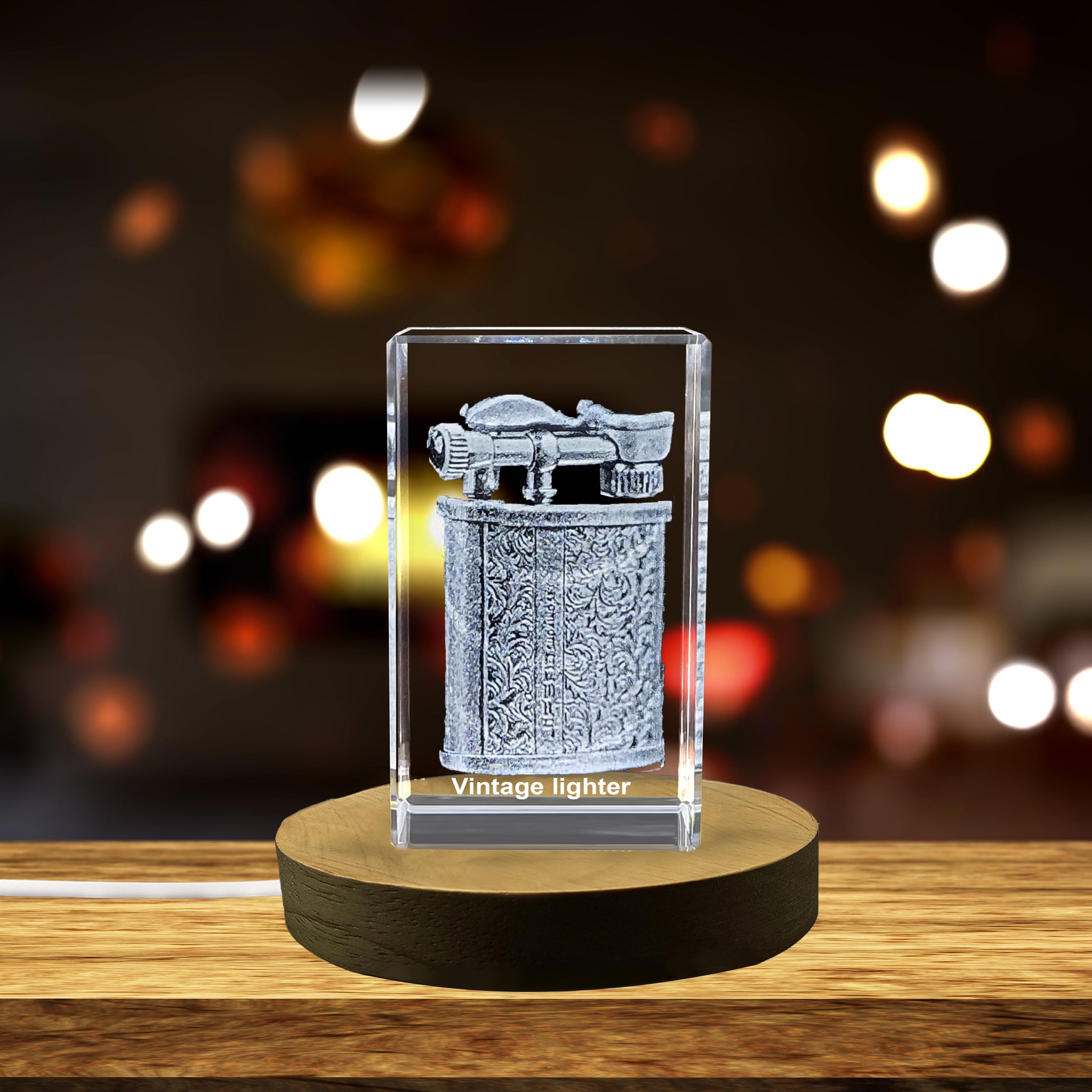 High-Quality Photo Printing & Personalized Gifts - A Crystal Flame - Vintage Lighter Sculpted in Exquisite Detail | FreezePIX