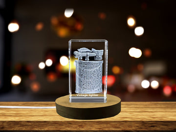 A Crystal Flame - Vintage Lighter Sculpted in Exquisite Detail