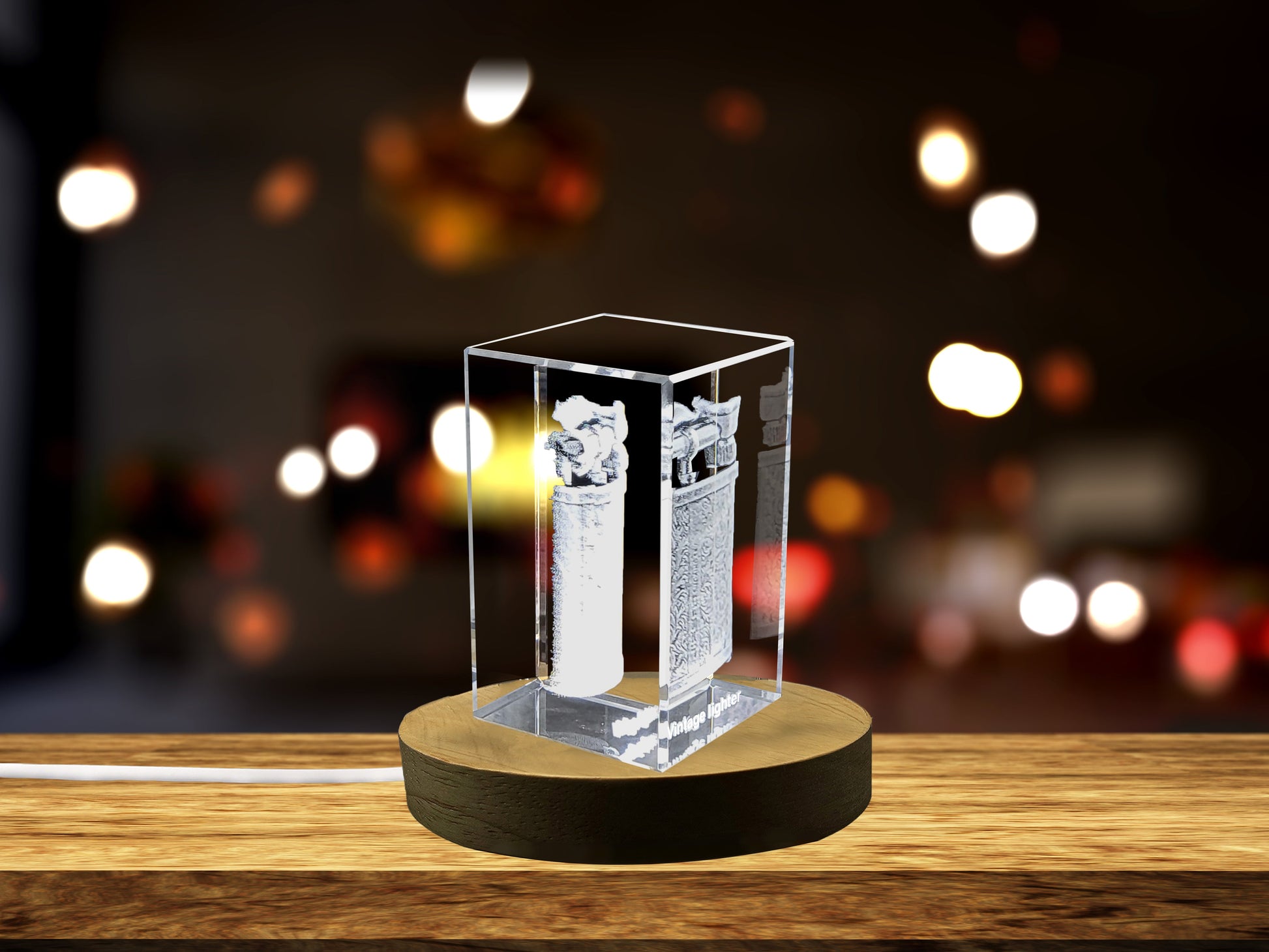 High-Quality Photo Printing & Personalized Gifts - A Crystal Flame - Vintage Lighter Sculpted in Exquisite Detail | FreezePIX