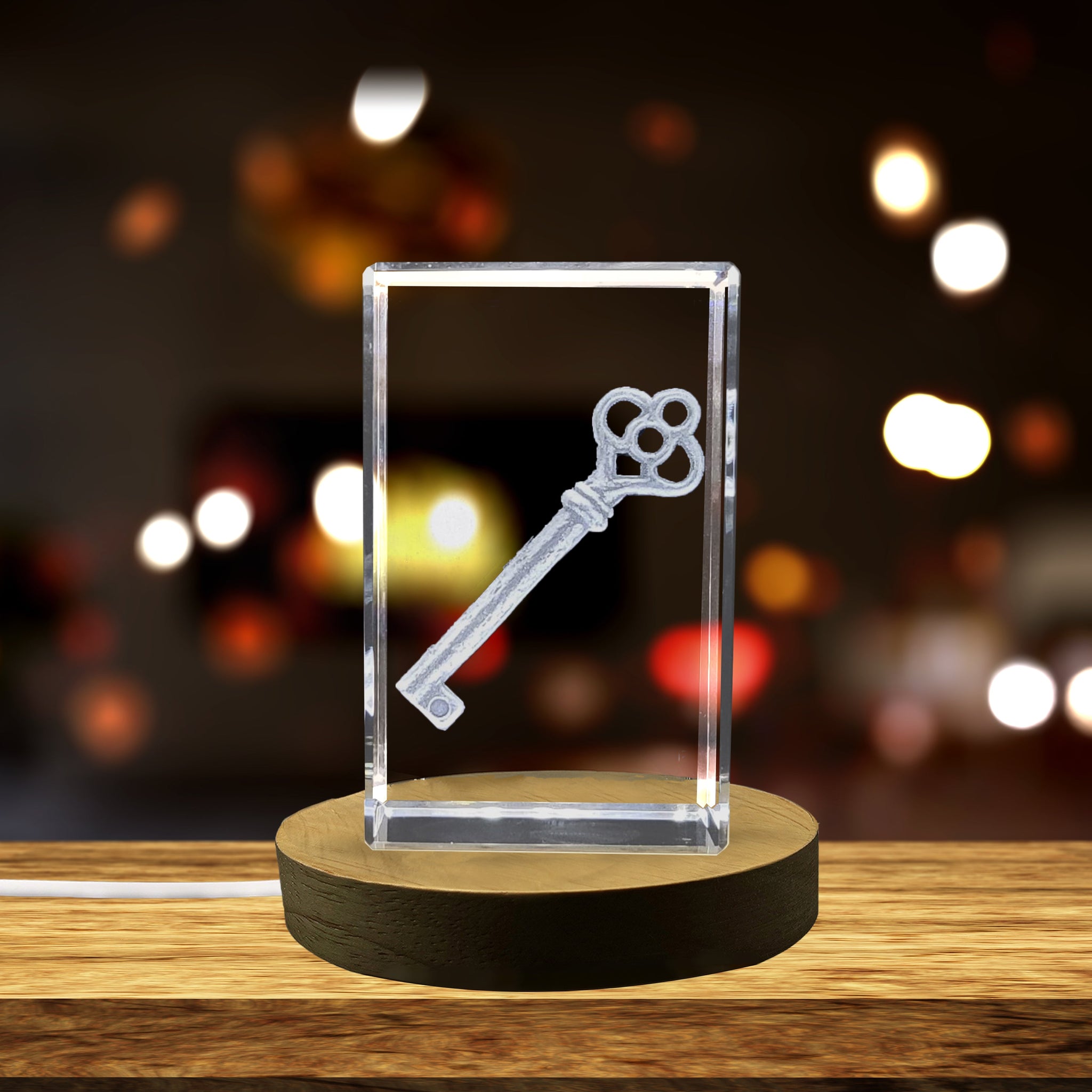 High-Quality Photo Printing & Personalized Gifts - Unique 3D Engraved Crystal Key Charm - Stylish Vintage Keepsake Gift | FreezePIX