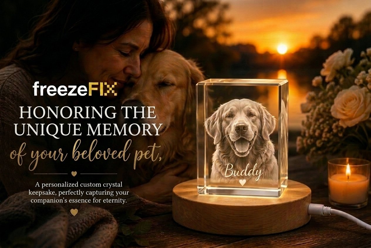 Buddy dog rectangle crystal