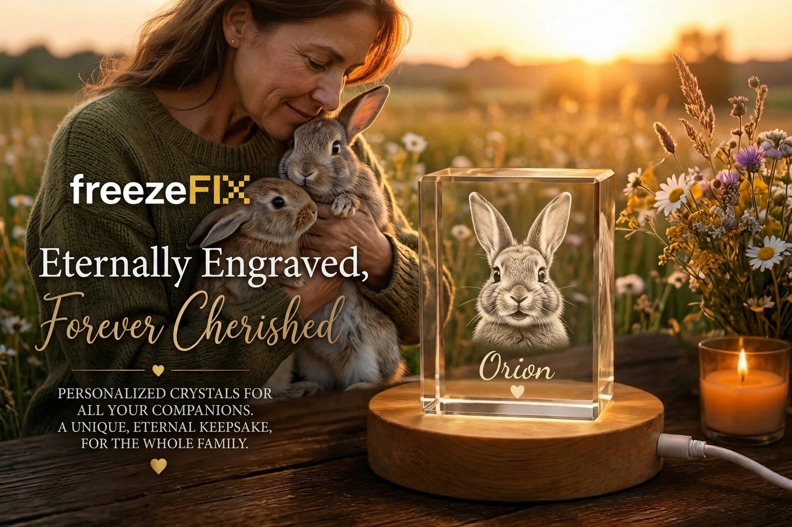 Orion rabbit rectangle crystal